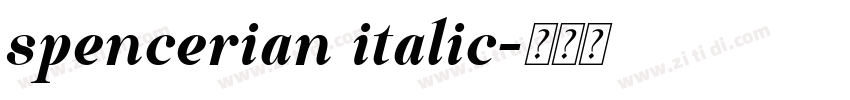 spencerian italic字体转换